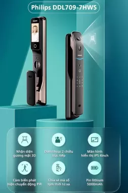 Khóa Cửa Philips Mở Bằng Khuôn Mặt DDL-709 FVP-7HWS