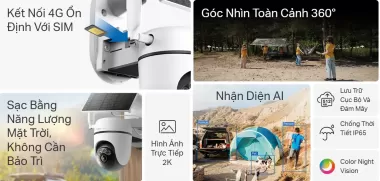 Tapo C615G KIT Mới ra mắt Kit Camera An Ninh 4G LTE Quay Quét Năng Lượng Mặt Trời