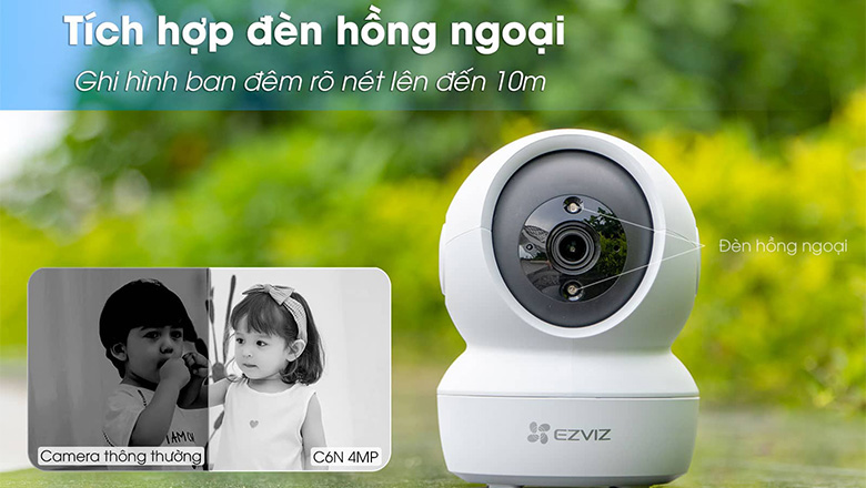 Ezviz C6N mang đến chế độ hồng ngoại ban đ&ecirc;m