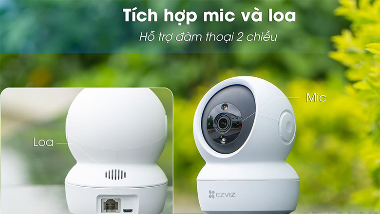 Đ&agrave;m thoại 2 chiều tr&ecirc;n Ezviz C6N 2K