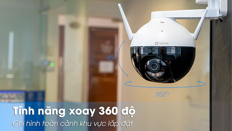 Ezviz C8W quan s&aacute;t to&agrave;n cảnh 360 độ