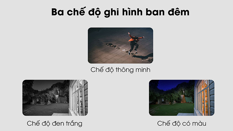 Theo d&otilde;i ban đ&ecirc;m c&oacute; m&agrave;u với 3 chế độ