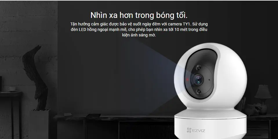Camera gi&aacute;m s&aacute;t ban đ&ecirc;m c&oacute; m&agrave;u Ezviz TY1 4MP H.265