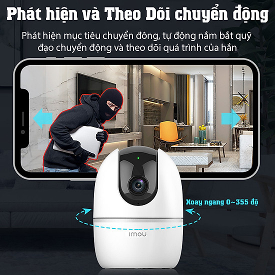 Mua Camera wifi gia đ&igrave;nh IMOU Ranger 2 A42P 4MP ch&iacute;nh h&atilde;ng xoay 360 độ , đ&agrave;m thoại hai chiều , nhận th&ocirc;ng b&aacute;o khi ph&aacute;t hiện chuyển động v&agrave; tiếng động